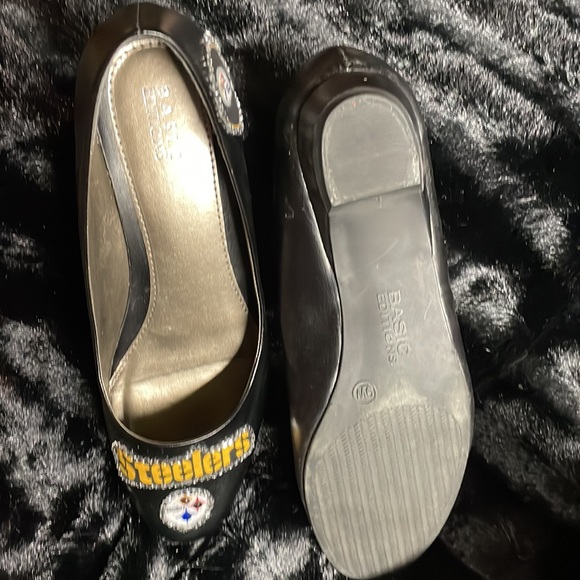 Basic Additions flat shoe handmade Steelers decorations size 9wide - Picture 2 of 4